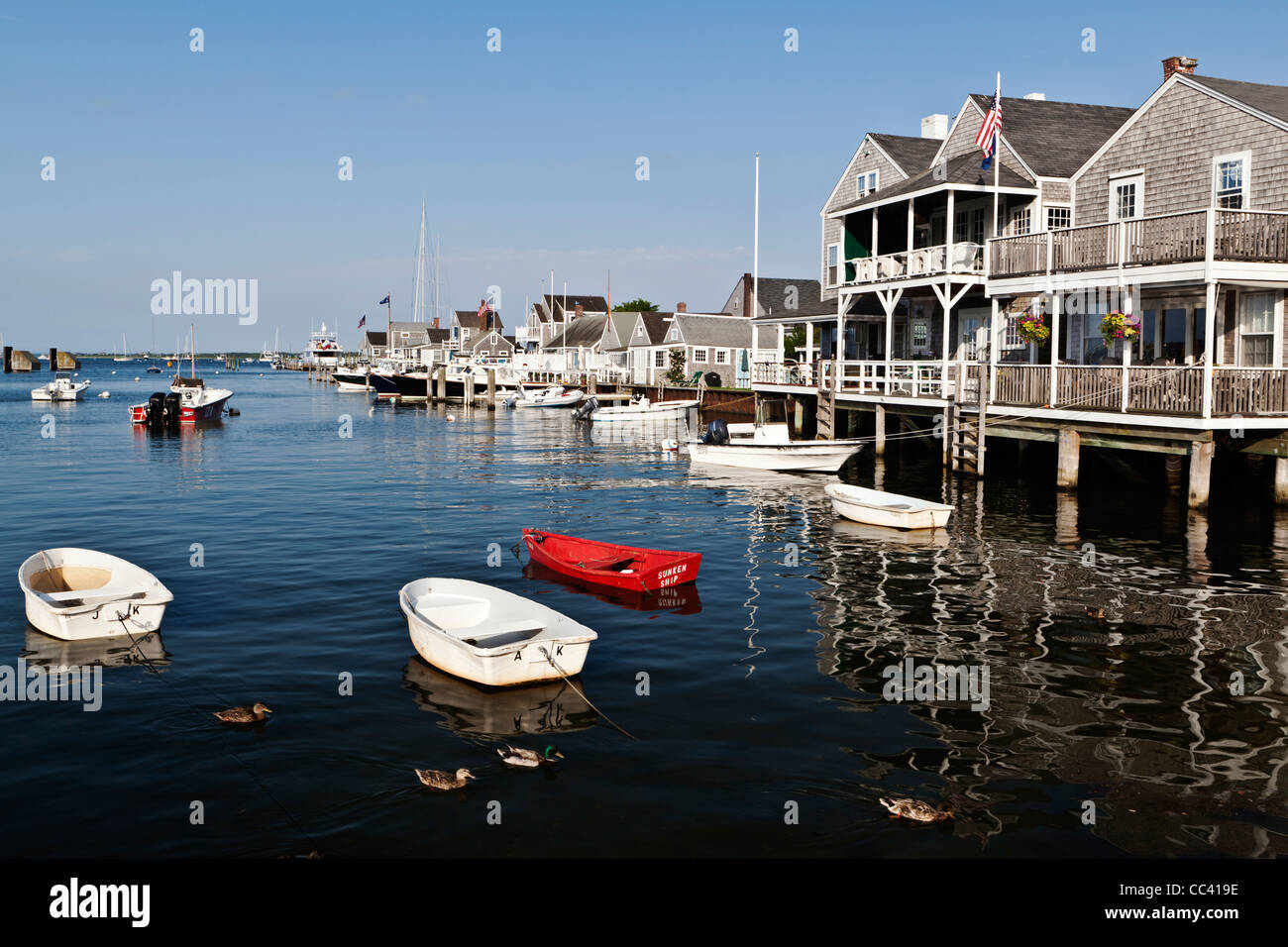 Harbour Nantucket Island Cape Cod Massachusetts USA Stock Photo