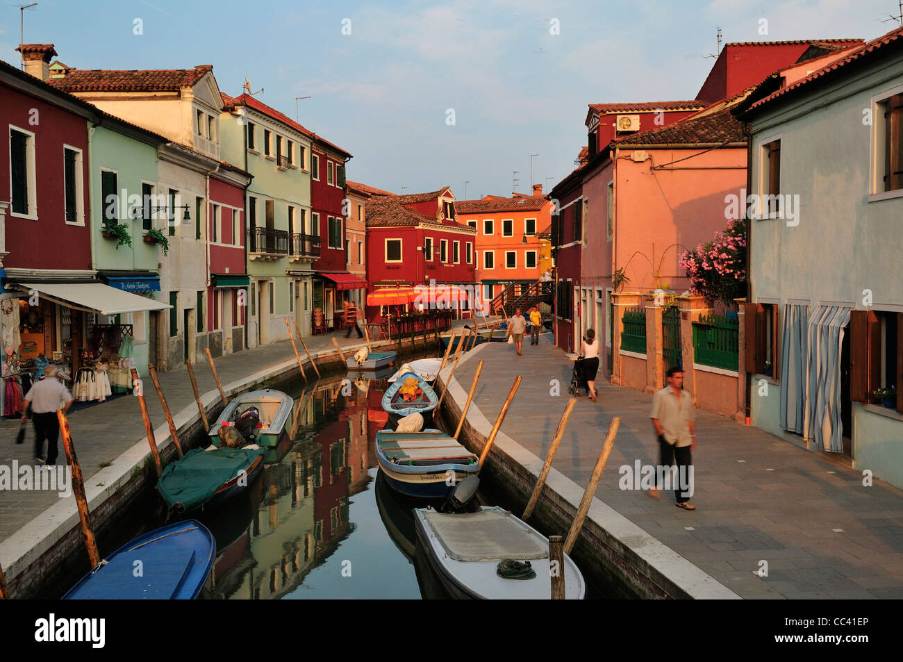 Island of Burano, Venice, Veneto, Italy, Europe Stock Photo