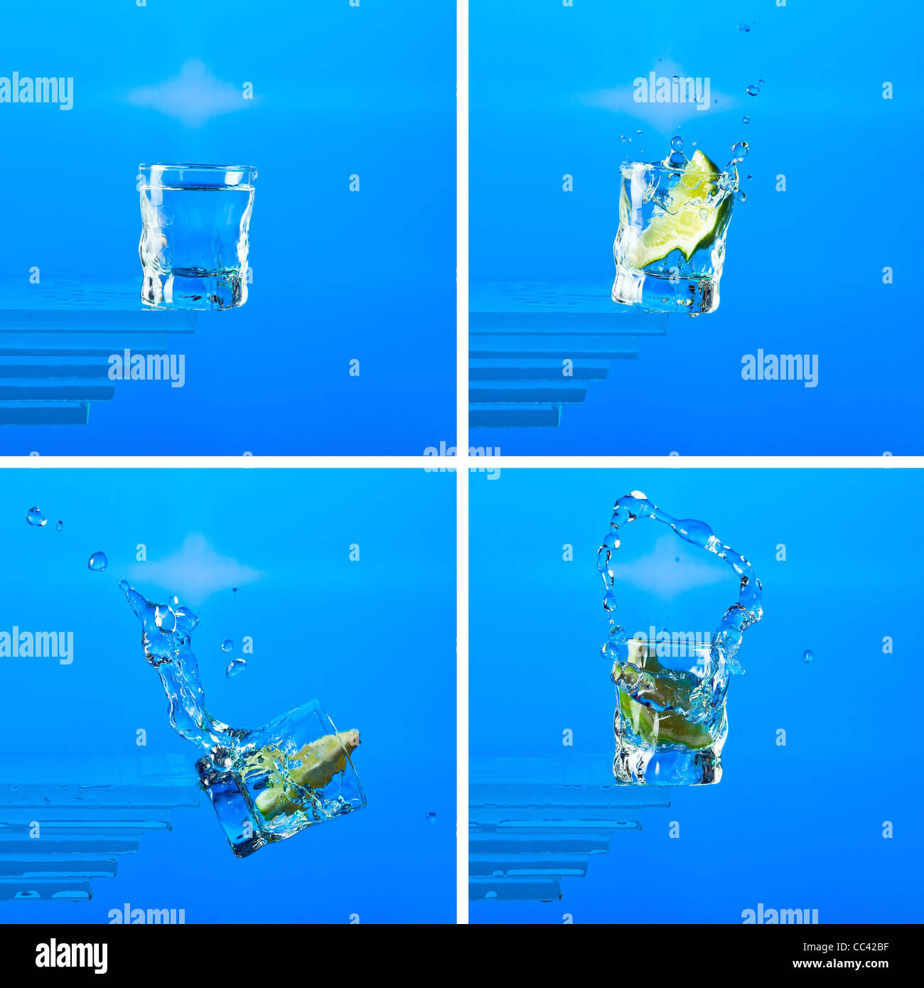 lime fall in a glass with tequila.Saved clipping path Stock Photo Alamy