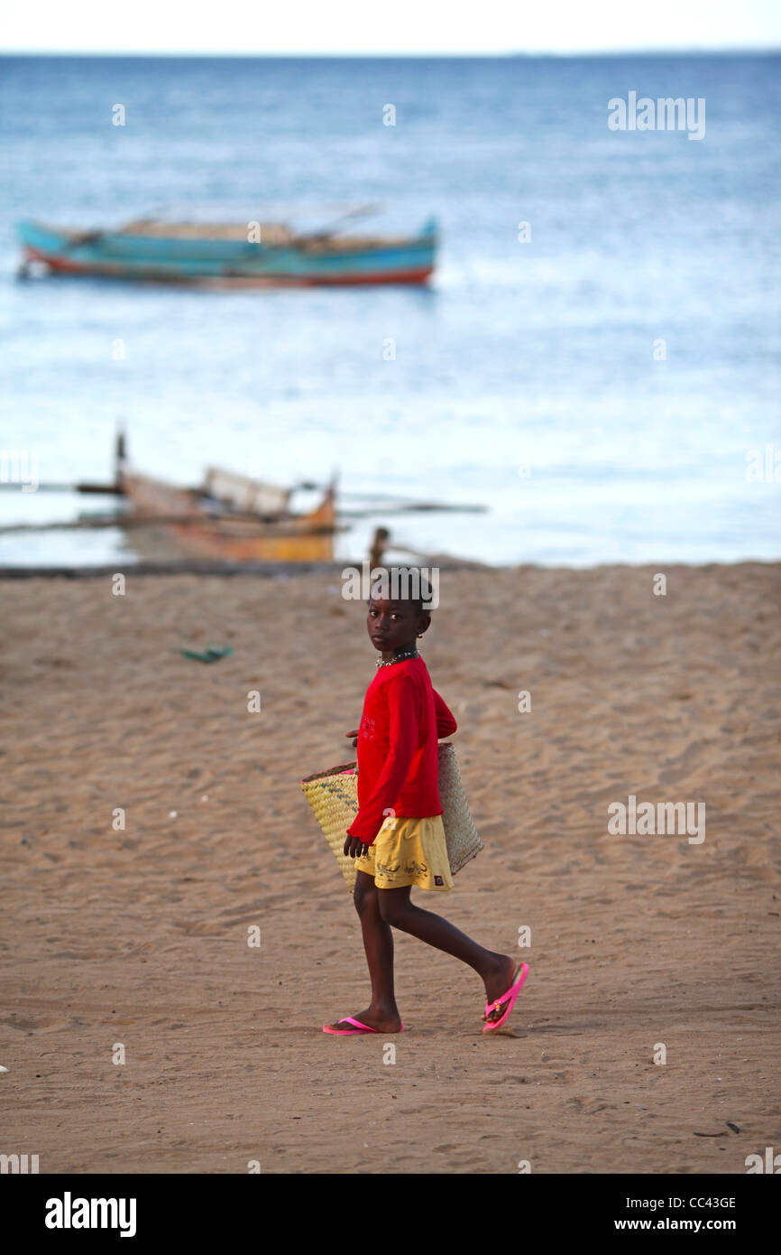 little girl wearing flip flops