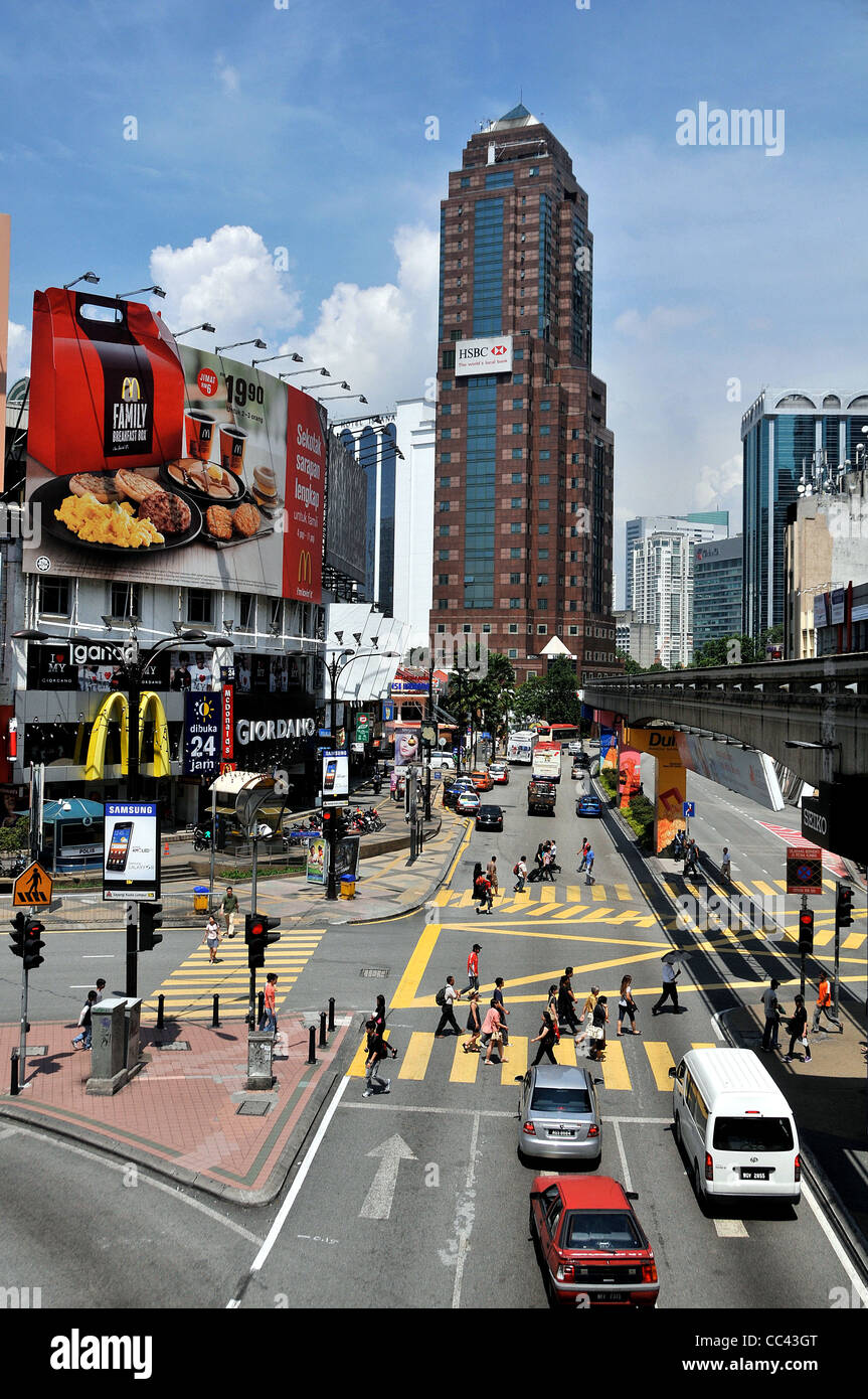 street scene Kuala Lumpur Malaysia Stock Photo
