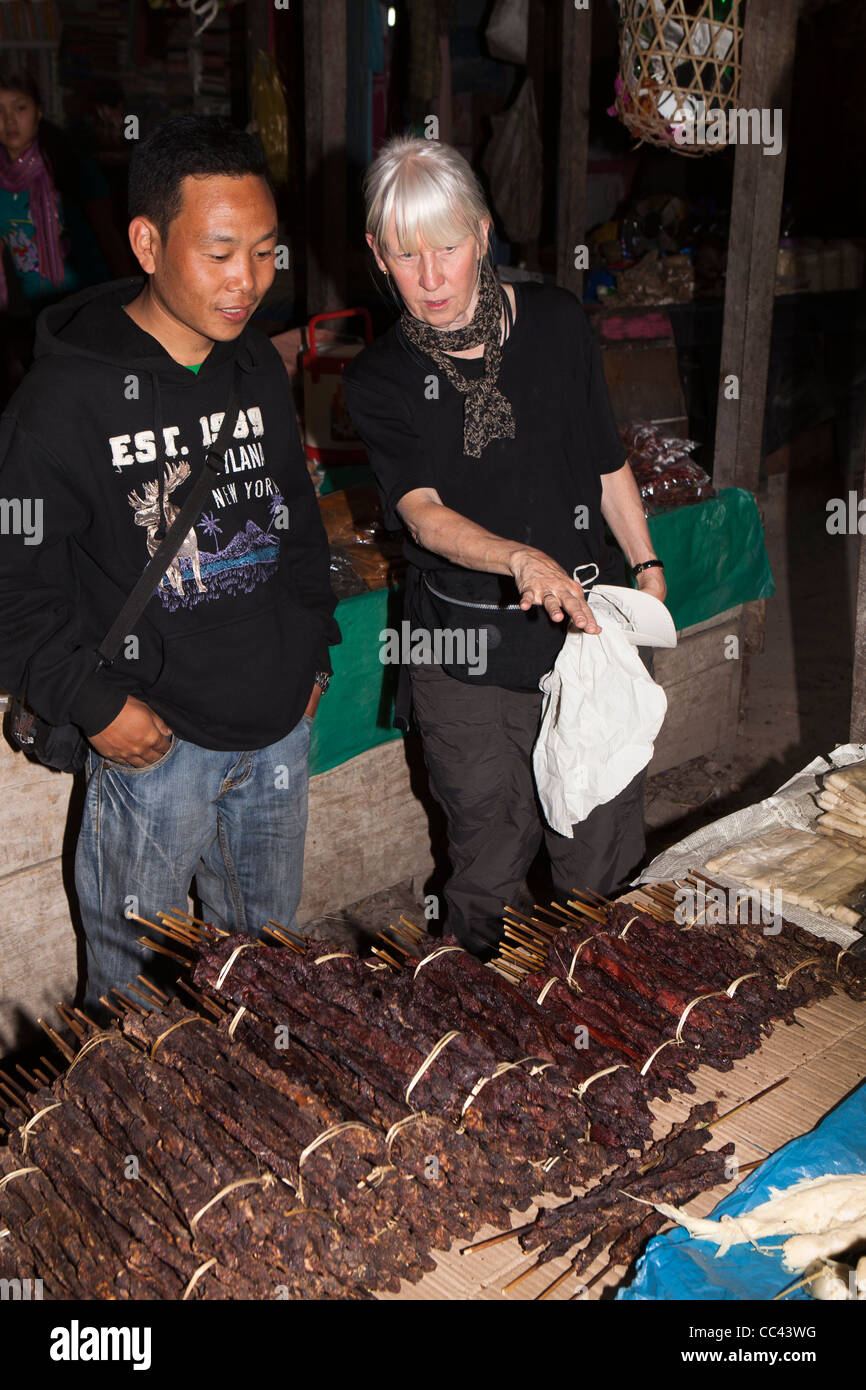 India, Arunachal Pradesh, Itanagar, Nagarlgun Market, middle aged