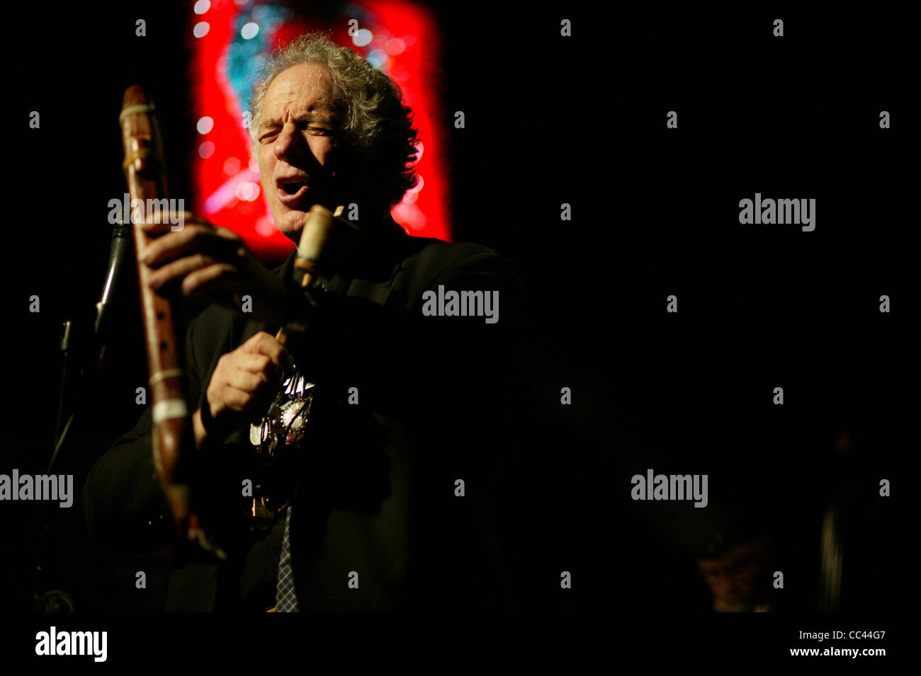 American musician and composer David Amram who worked with Jack Kerouac performs at the Bowery Poetry Club in New York City, NY Stock Photo
