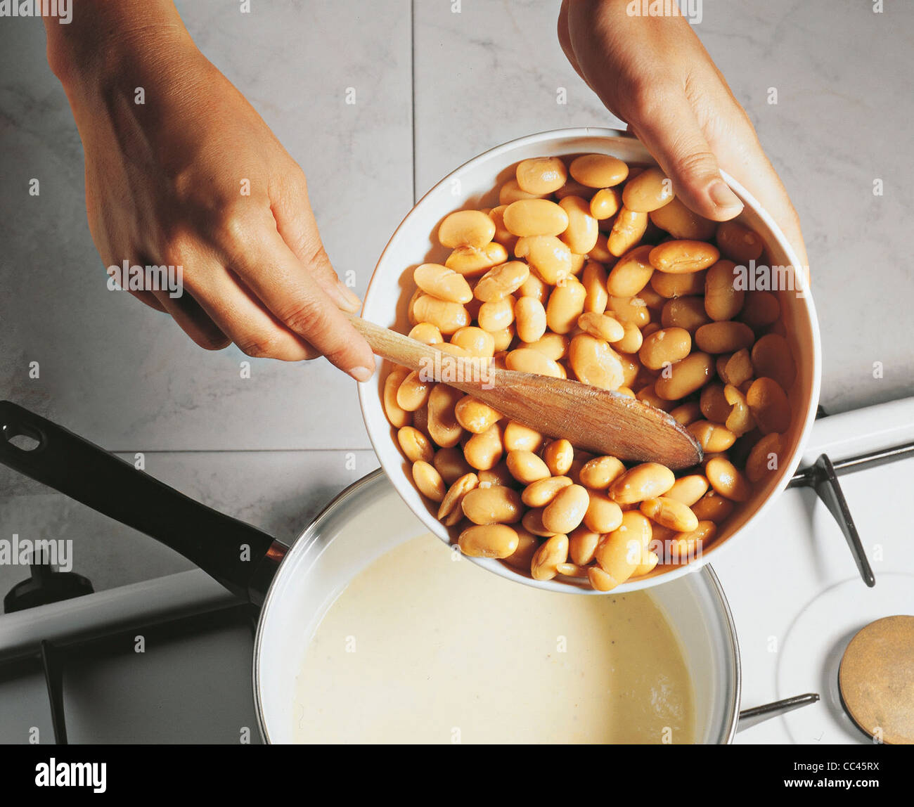Kitchen Baked Beans 4 Stock Photo Alamy