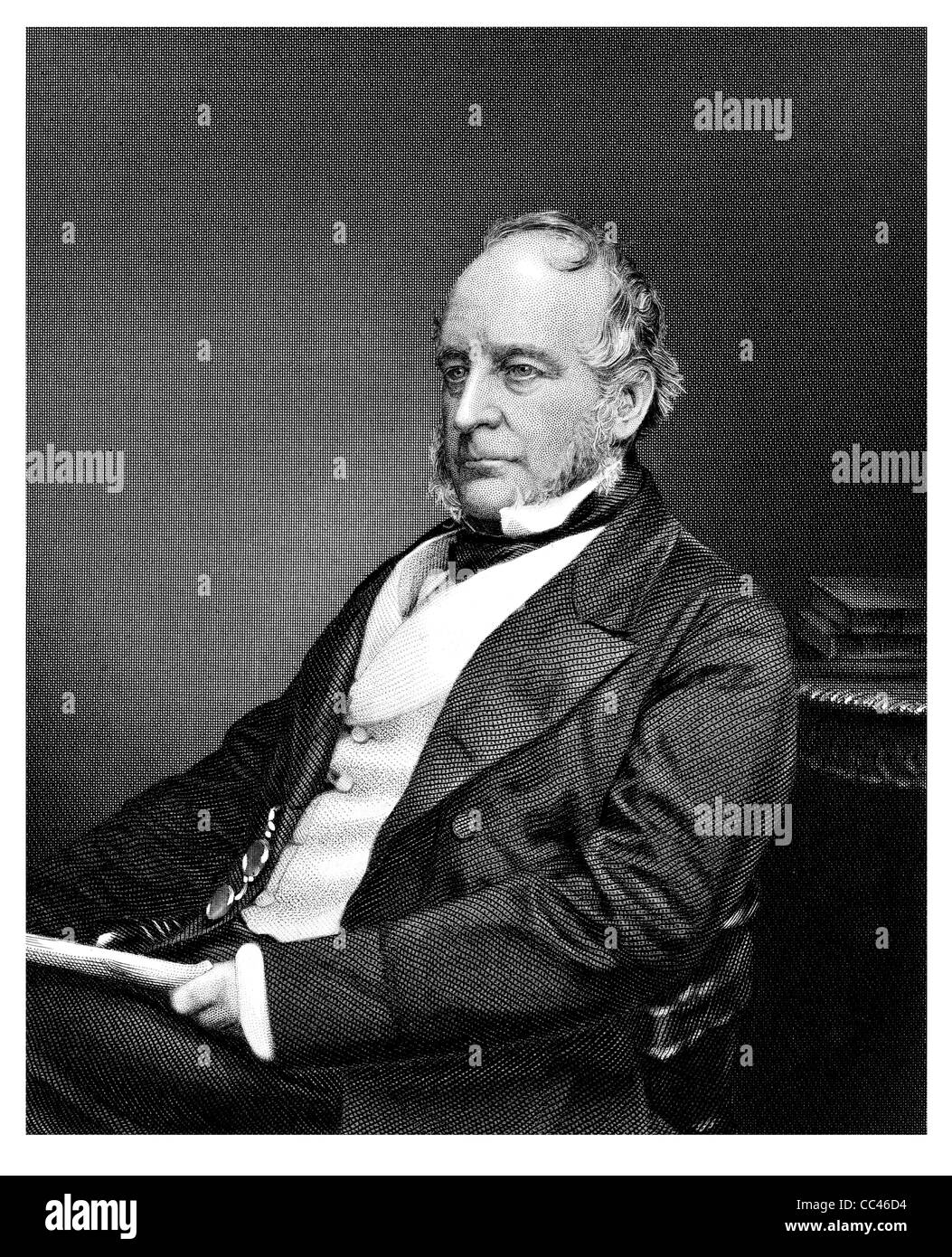 Spencer Horatio Walpole  1898 British Conservative politician Home Secretary office desk reading seated chair Stock Photo