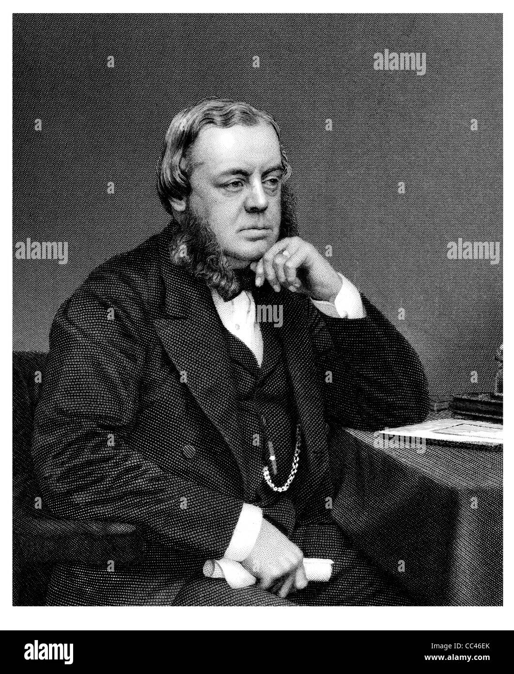 John Winston Spencer Churchill 7th Duke of Marlborough 1822 1883 Earl Sunderland Marquess Blandford British statesman nobleman Stock Photo