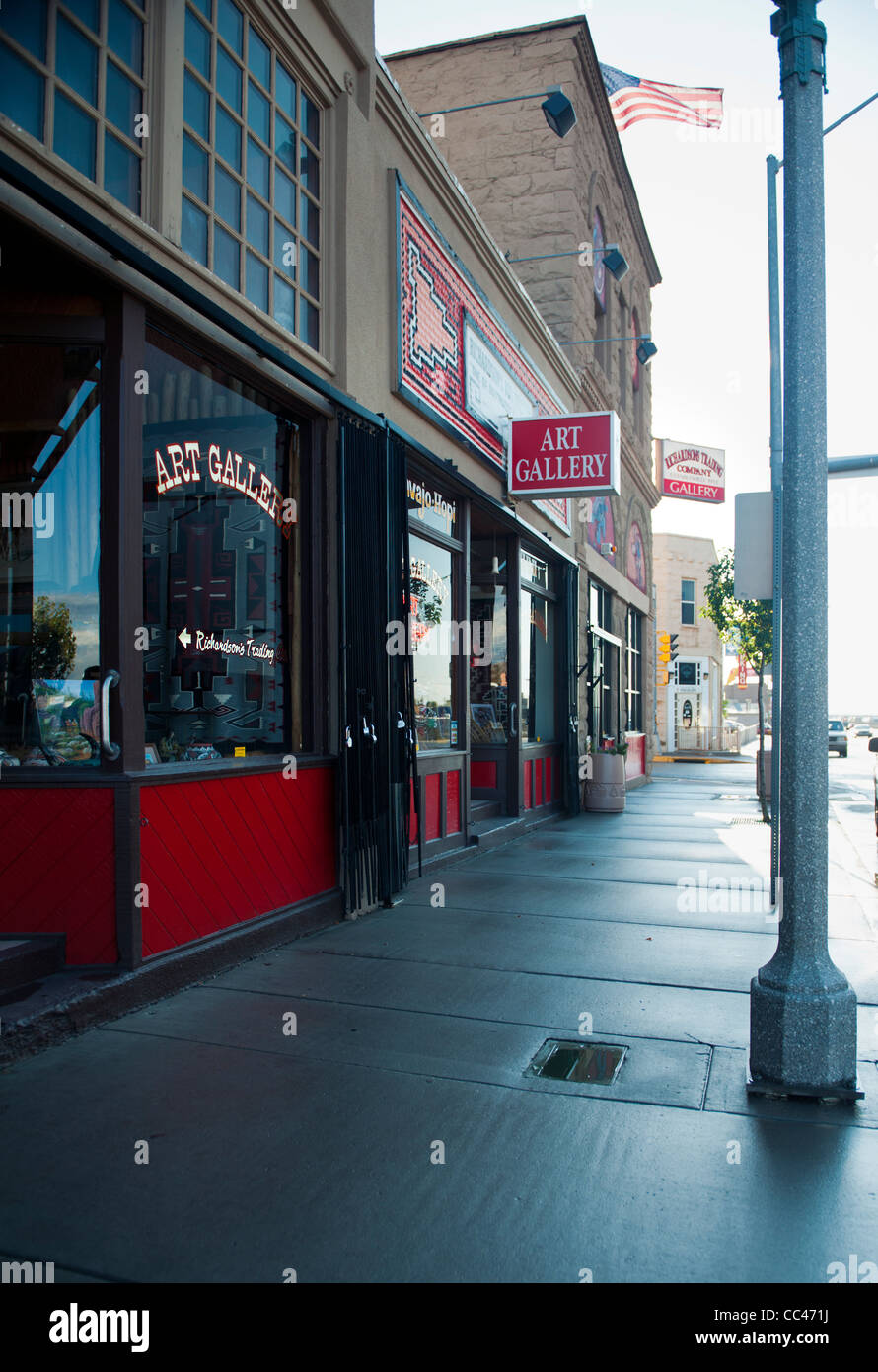The scene along Route 40 the old Route 66 in Gallup New Mexico Stock