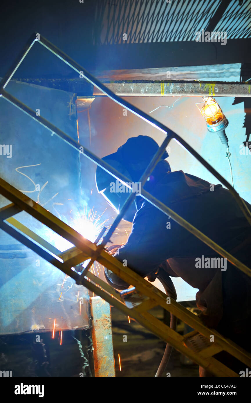 welding with mig-mag method Stock Photo - Alamy