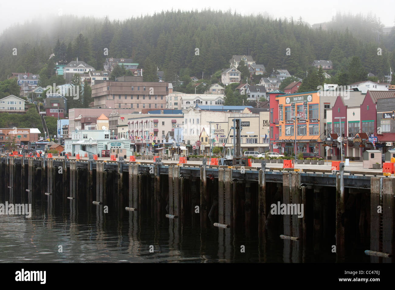 Dock and Stores in Ketchikan, Alaska Stock Photo Alamy