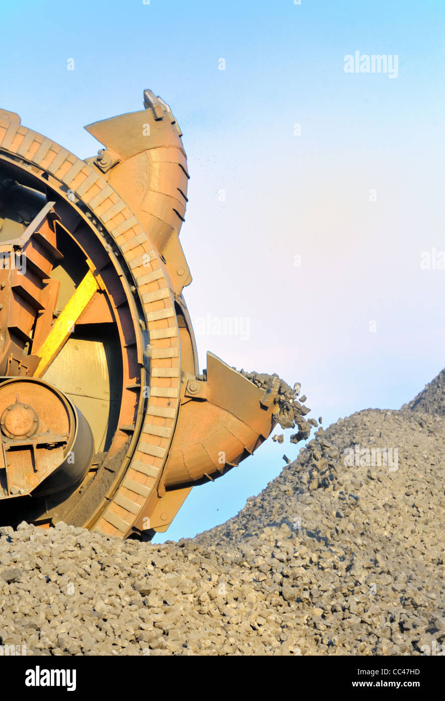 bucket wheel excavator for digging the brown coal Stock Photo