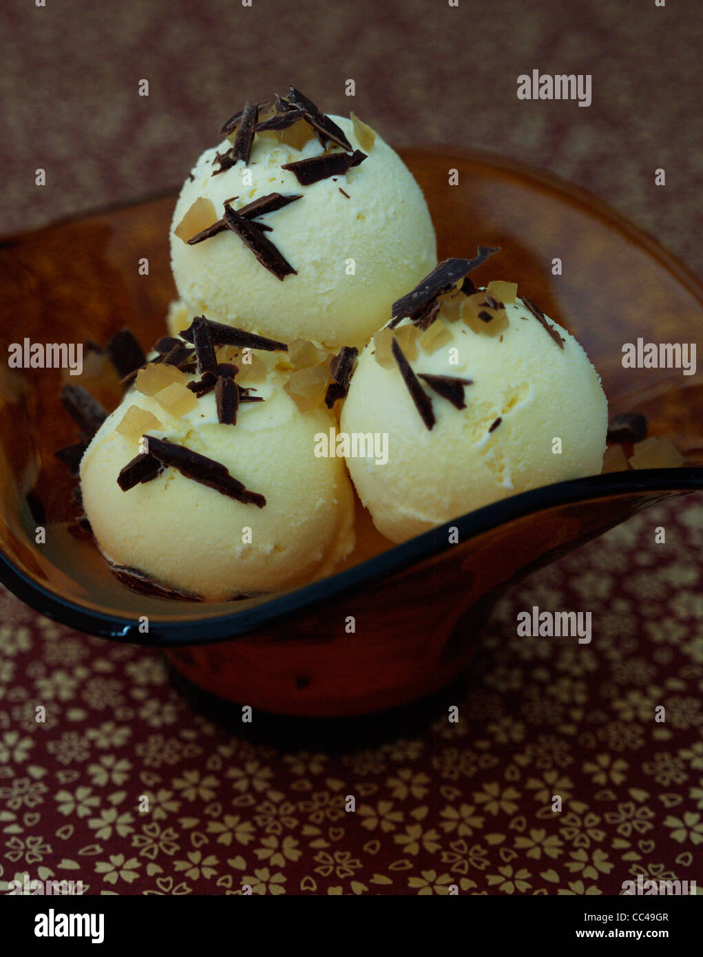vanilla ice cream Stock Photo