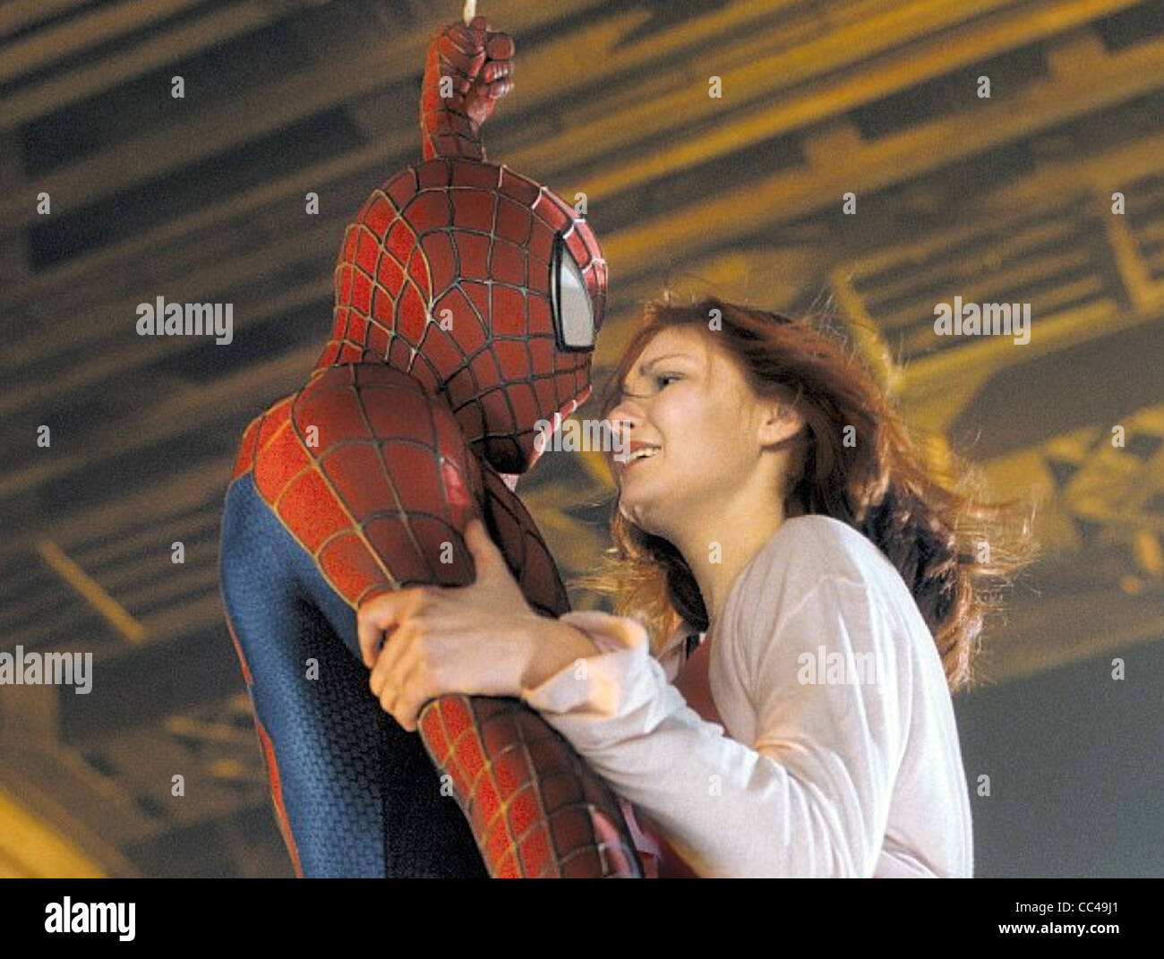 SPIDER-MAN  2002 Columbia TriStar/Marvel Enterprises film with Tobey Maguire and Kirsten Dunst Stock Photo