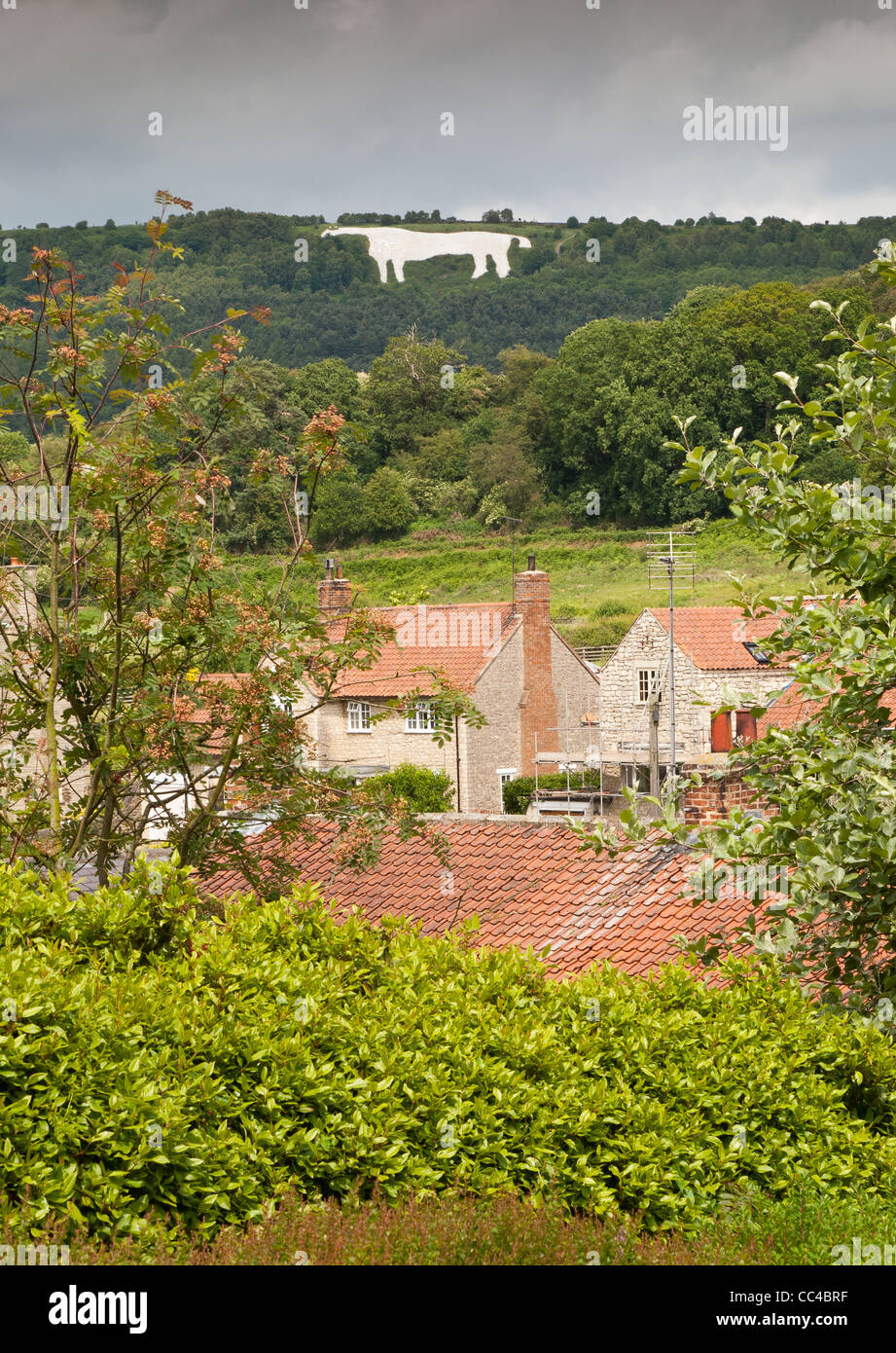 The White Horse at Kilburn Yorkshire England UK Stock Photo