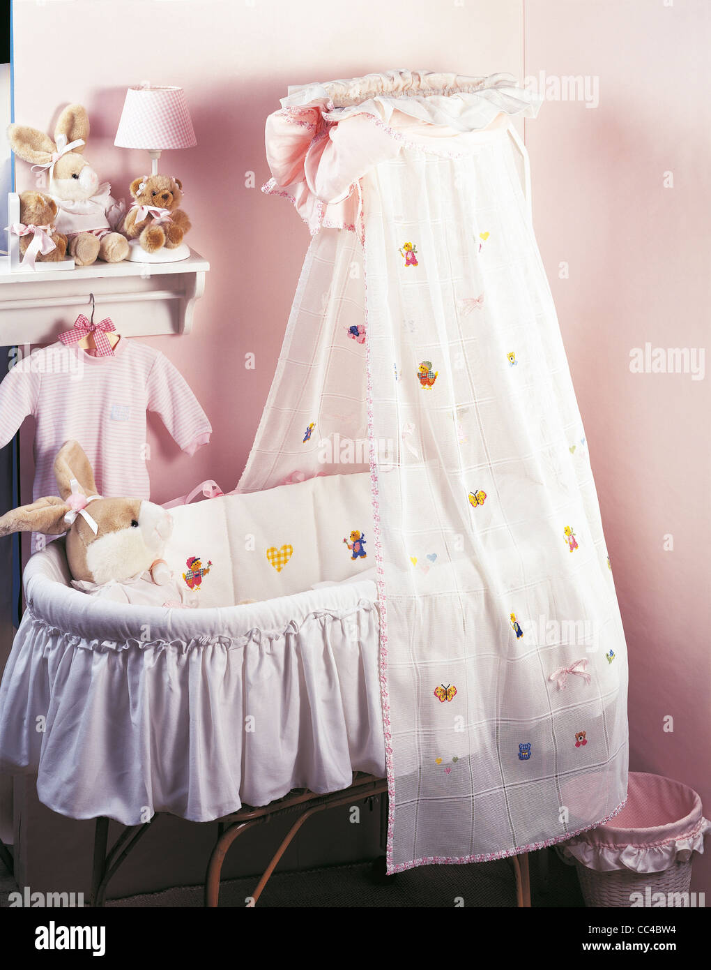 Women's Work Filet Mosquito Nets And Cot Bumpers Stock Photo Alamy