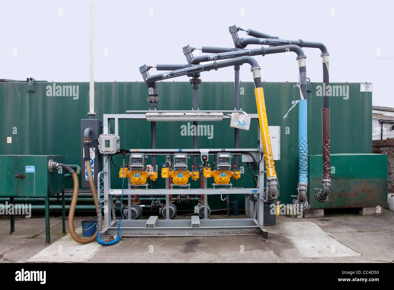 Fuel Metering System at oil storage depot. Alpeco Meter Stock Photo Alamy