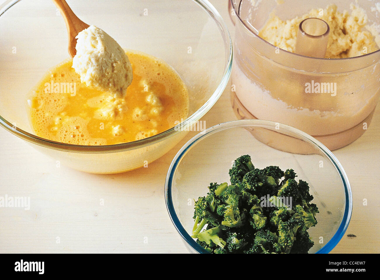 Kitchen Flan Cauliflower And Broccoli With Sour Sauce (1 Stock Photo