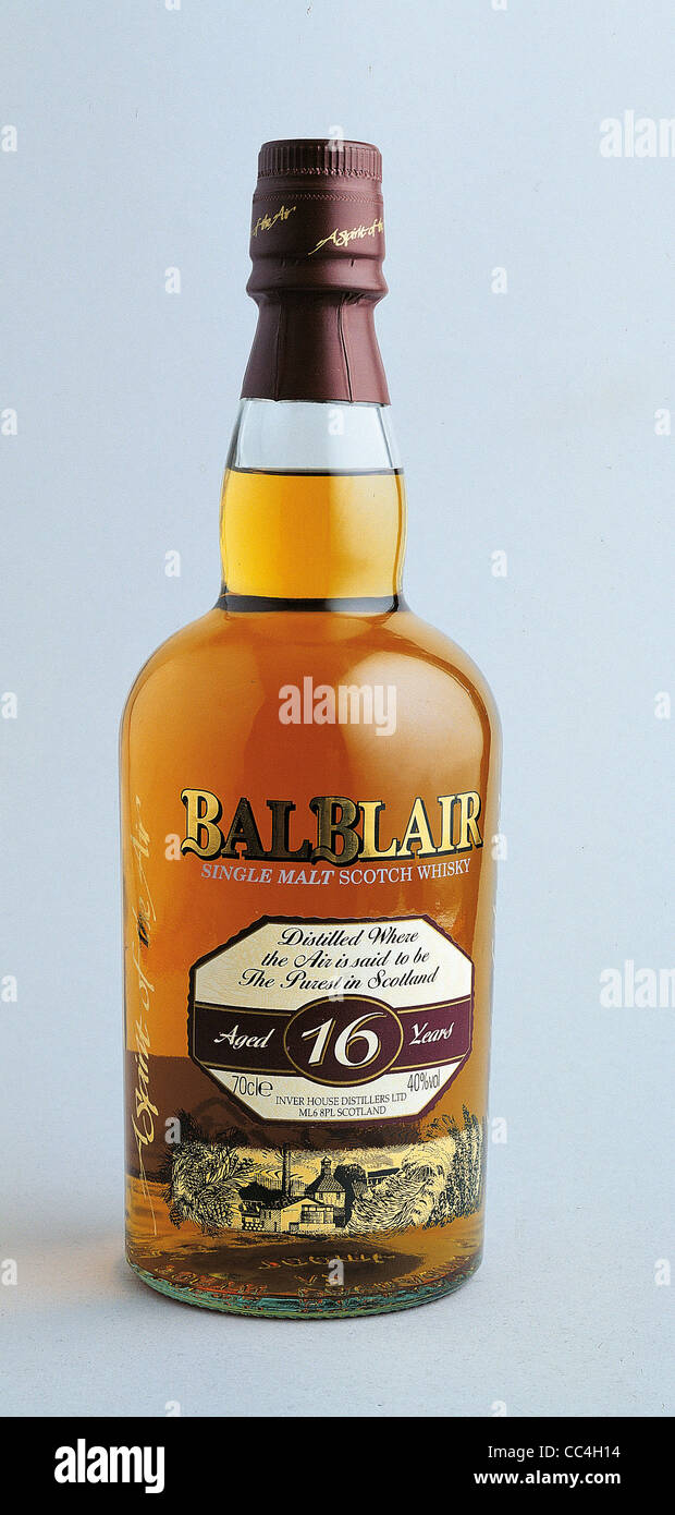 Wines Spirits Spirits Whisky 16 Years Balblair Stock Photo