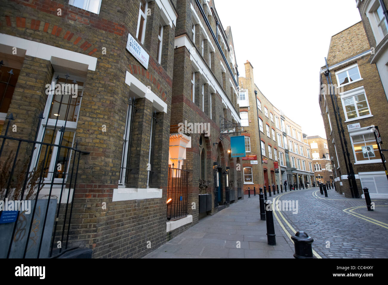 floral street old narrow cobblestone street wc2 London England UK United kingdom Stock Photo