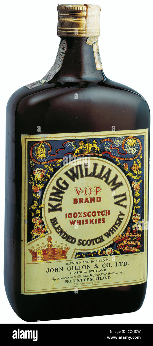 Scotch Whisky Distilled Spirits And Wine King William Iv Stock Photo - Alamy