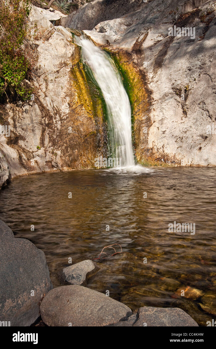 Hiking to Switzer Falls in the Angeles National Forest in the San Gabriel Mountains. Stock Photo