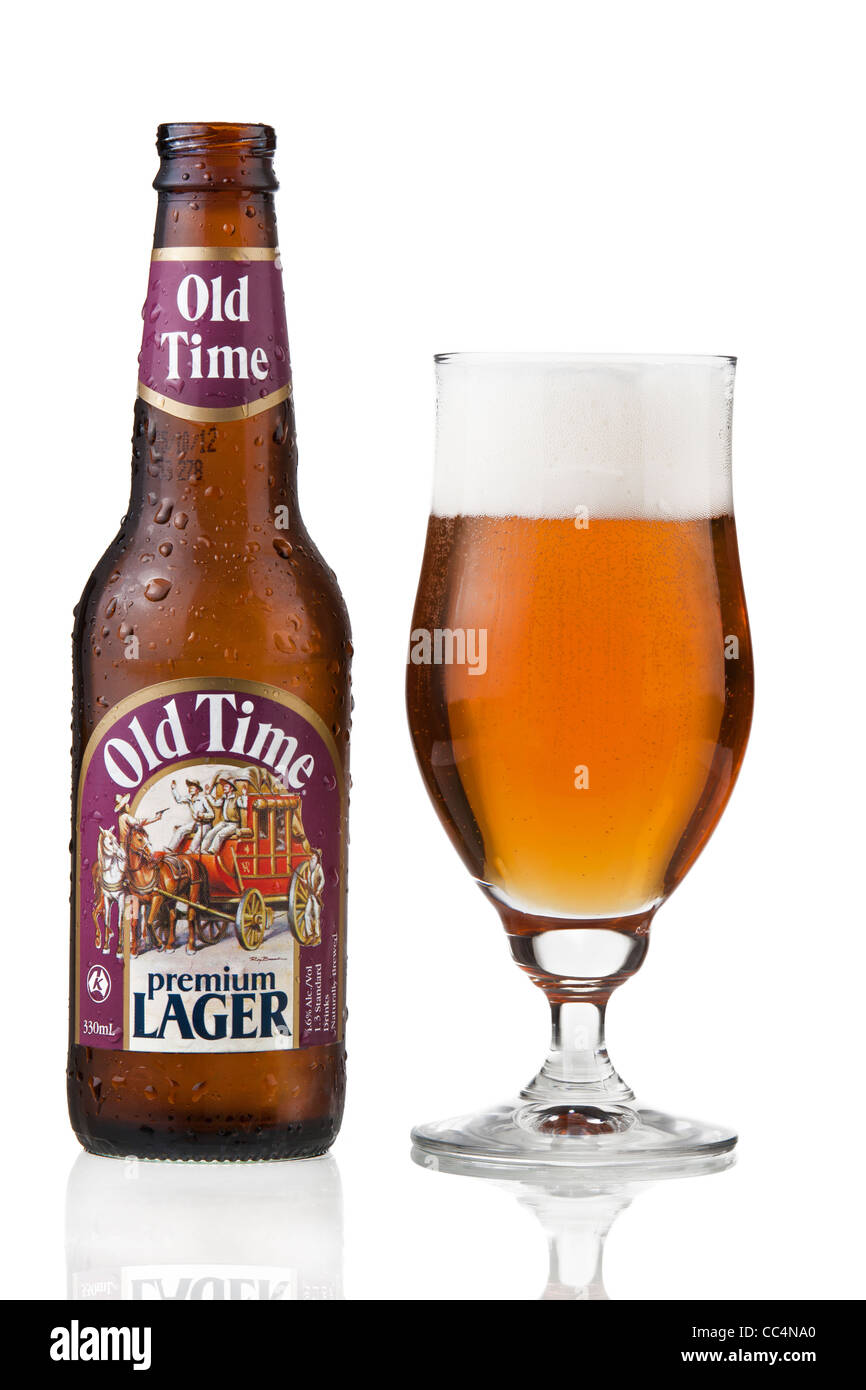 Australian micro brewery beer old time larger in a glass isolated