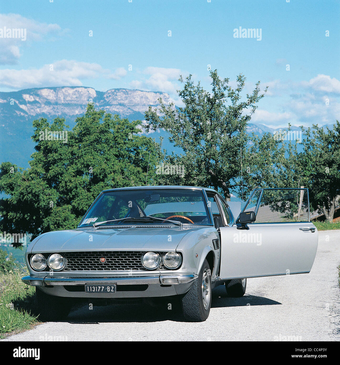 Cars Italy XX - Auto Fiat Dino 2000 Coupe. Year 1968. Metallic Gray Stock Photo
