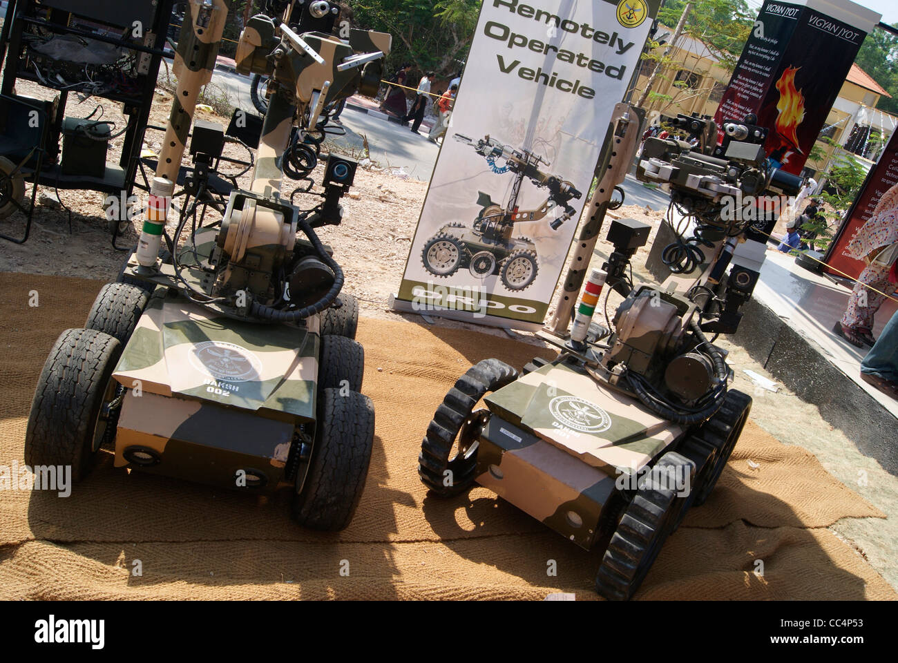 Daksh - Remotely Operated Robotic vehicles developed by Defence Research and Development Organisation (DRDO ,India ) Stock Photo