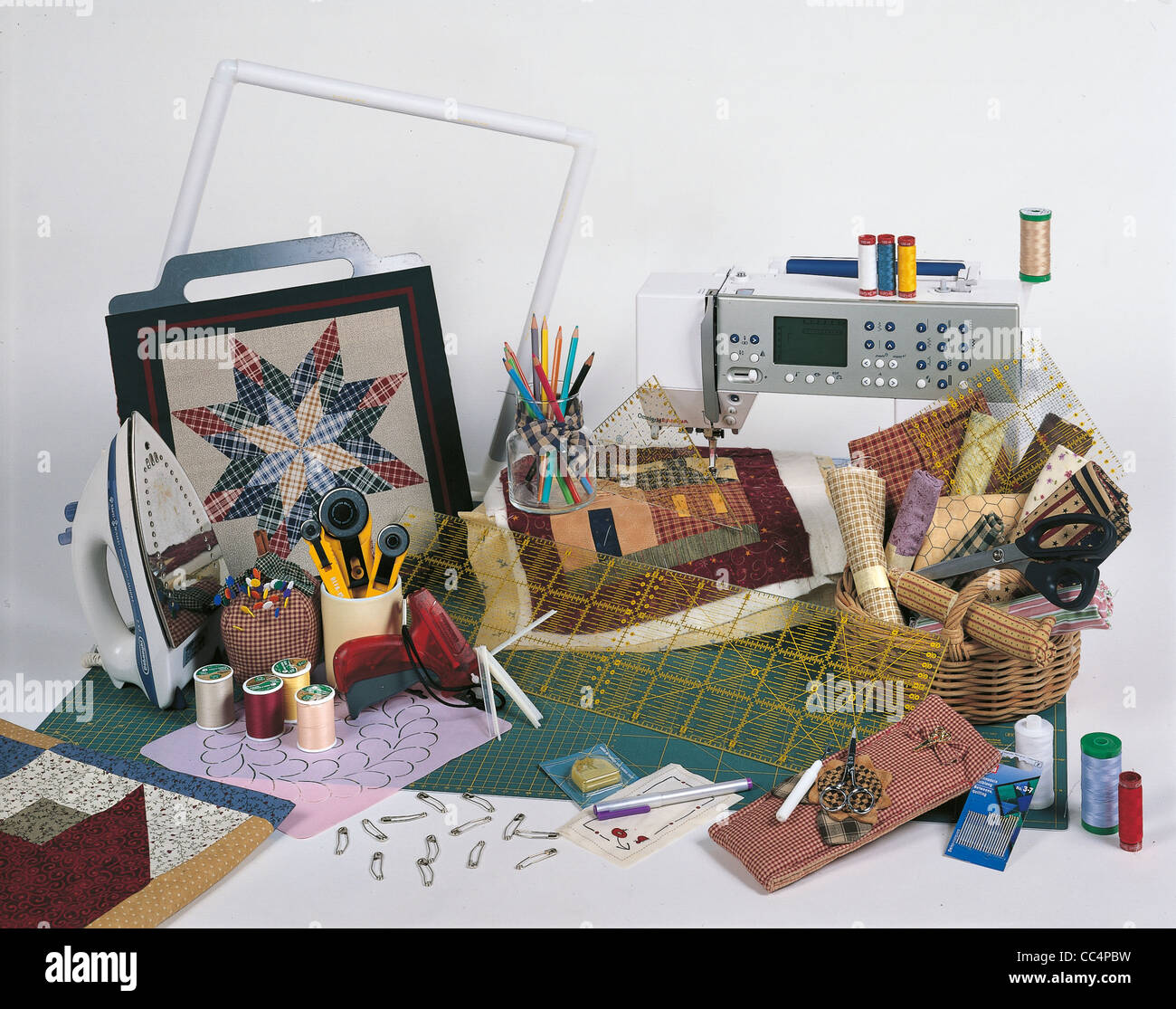 Women's Work Equipment Patchwork Stock Photo Alamy