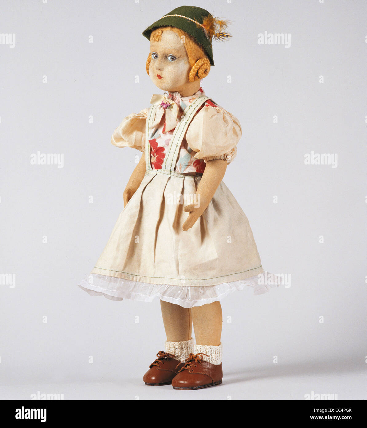 Collecting Toys Twentieth Century. lpine Doll. Years 30/40. Height 50Cm Stock Photo