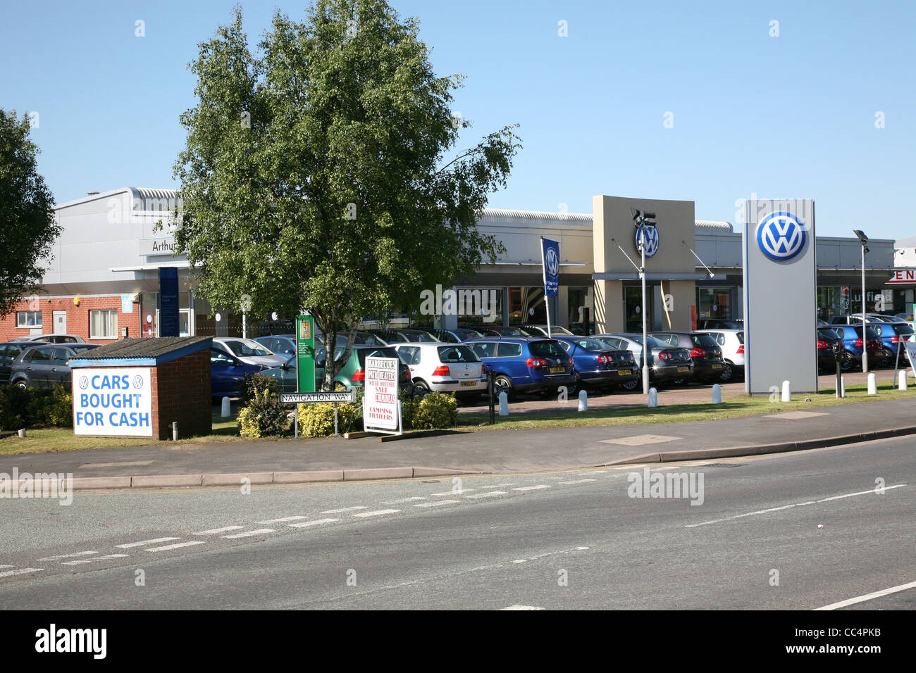 volkswagen car dealership in loughborough Stock Photo