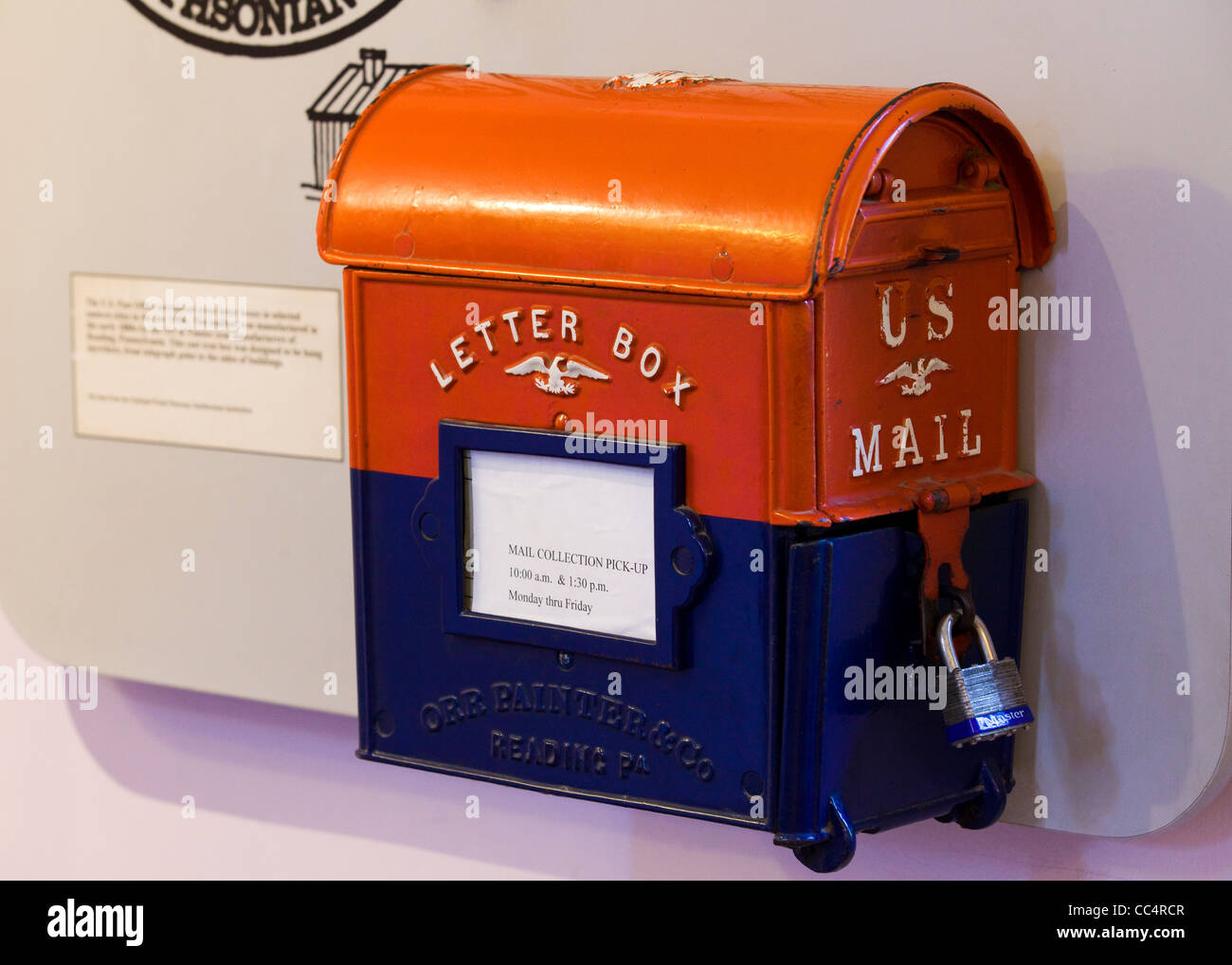 Antique US letter box Stock Photo