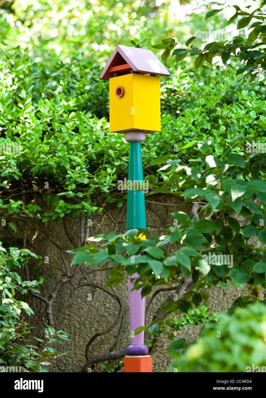 Colourful birdhouse Stock Photo