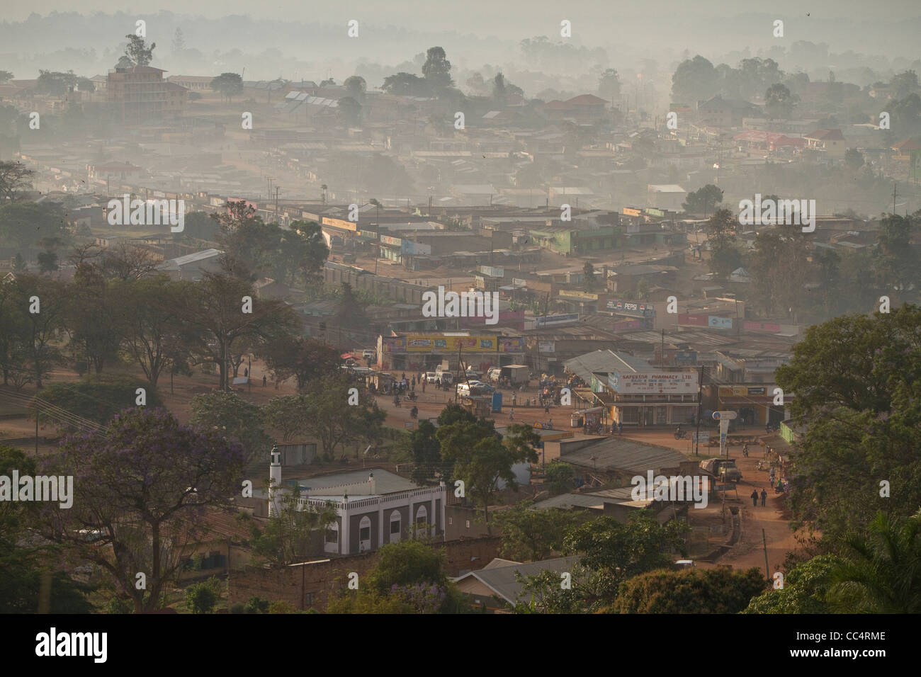 Views over Mubende, Uganda, East Africa. Stock Photo