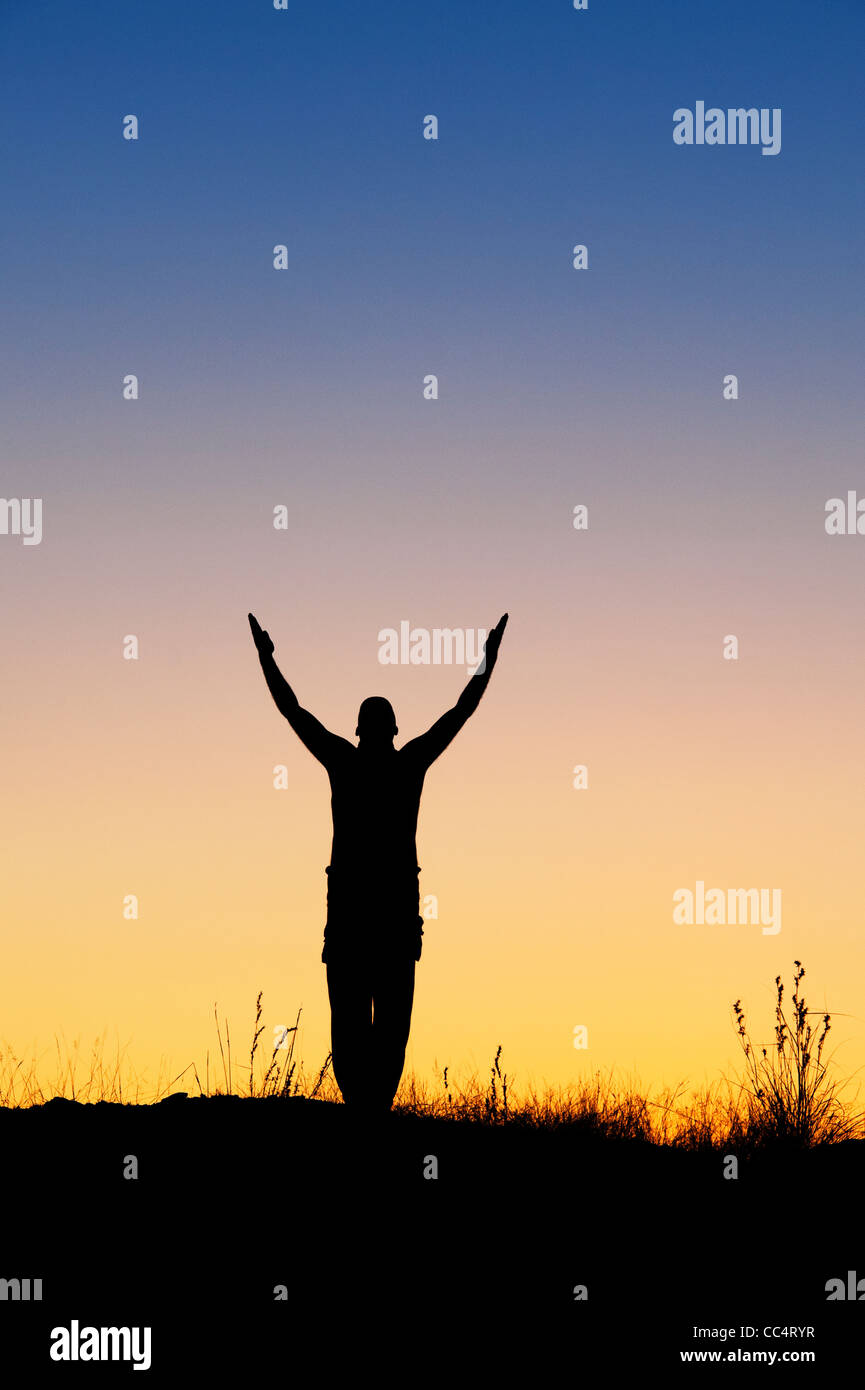 Silhouette man standing figure hi-res stock photography and images - Alamy