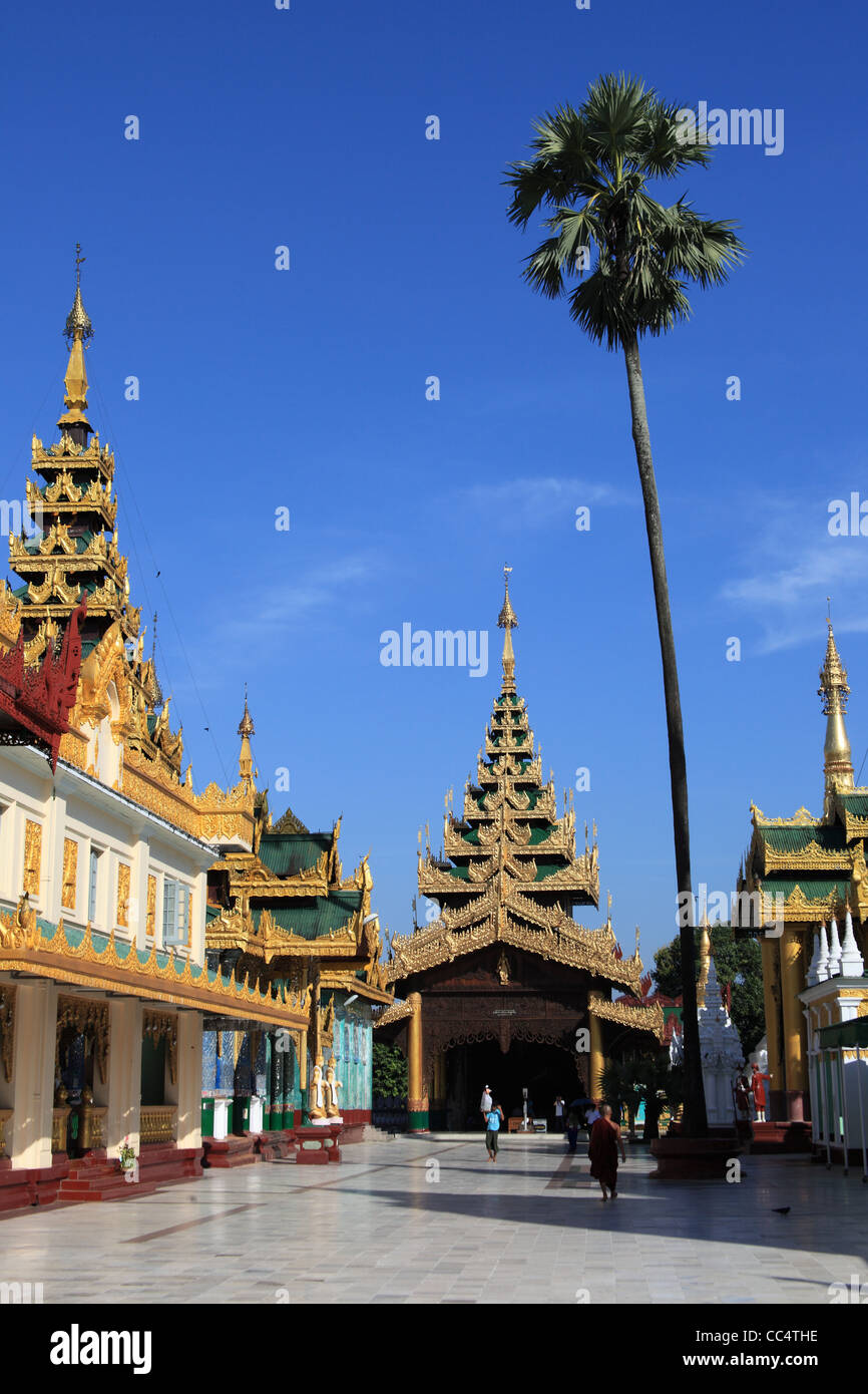 Shwedagon Pagoda, in Yangon, Burma Stock Photo