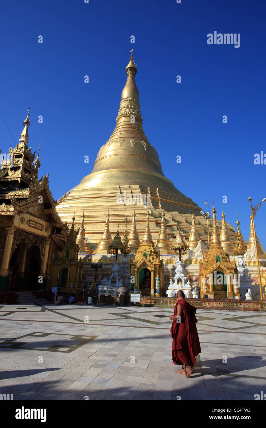 Shwedagon Pagoda, in Yangon, Burma Stock Photo