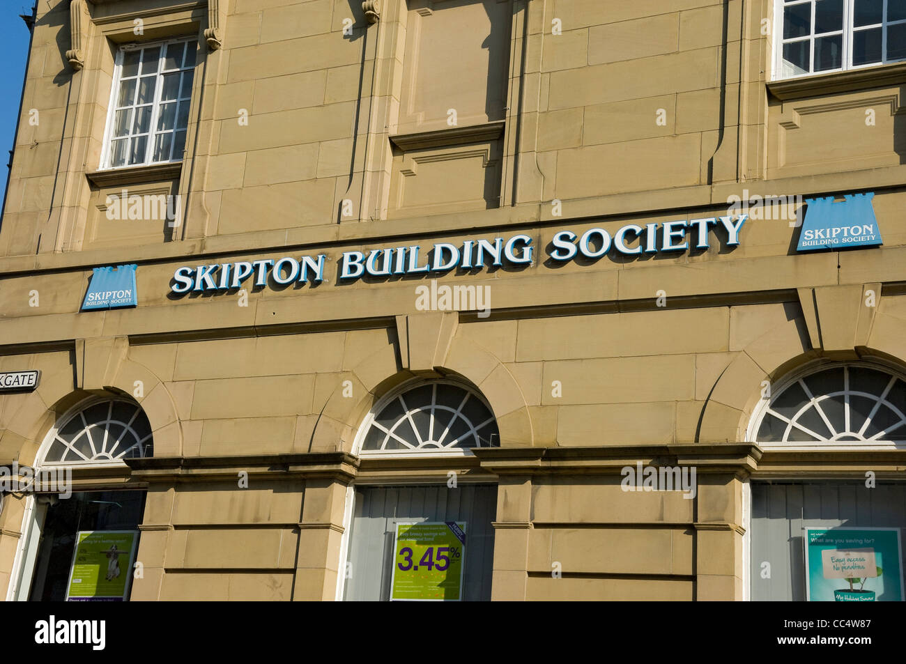Skipton Building Society sign Ripon North Yorkshire England UK United Kingdom GB Great Britain
