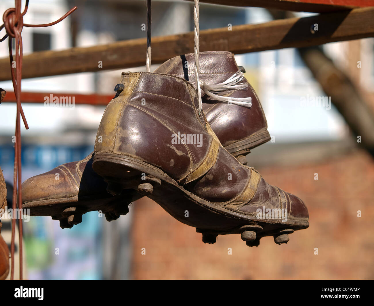 old soccer shoes