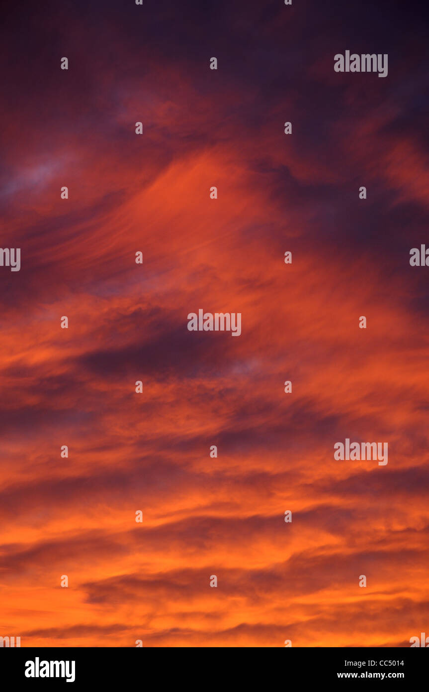 Detail of red sky in the morning Stock Photo - Alamy