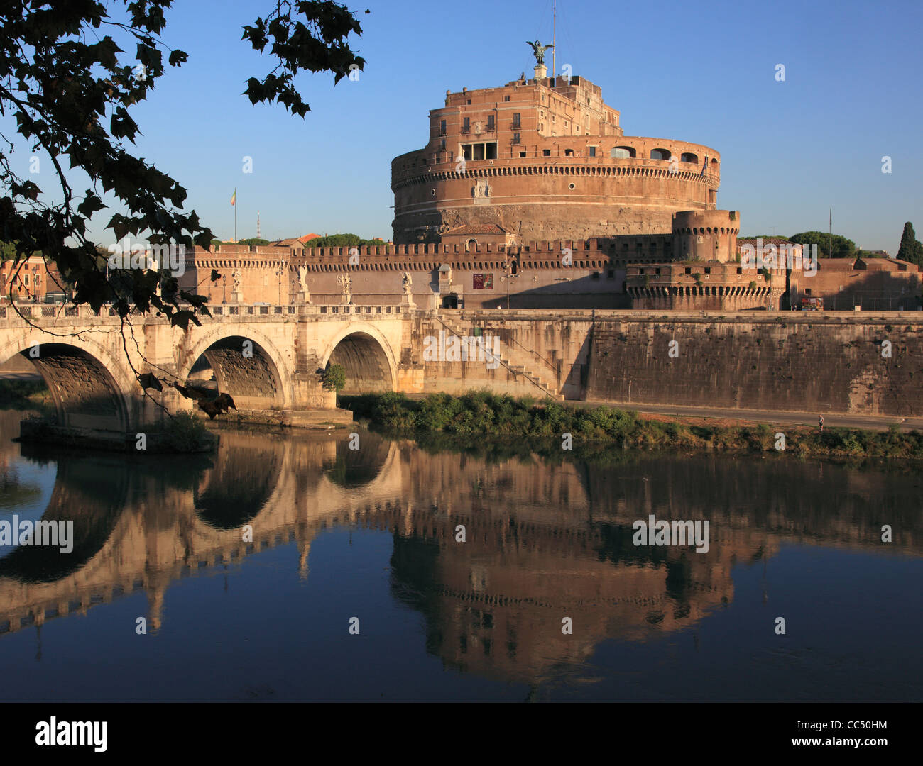 Italy, Lazio, Rome, Castel Sant Angelo, Ponte Sant Angelo, Stock Photo