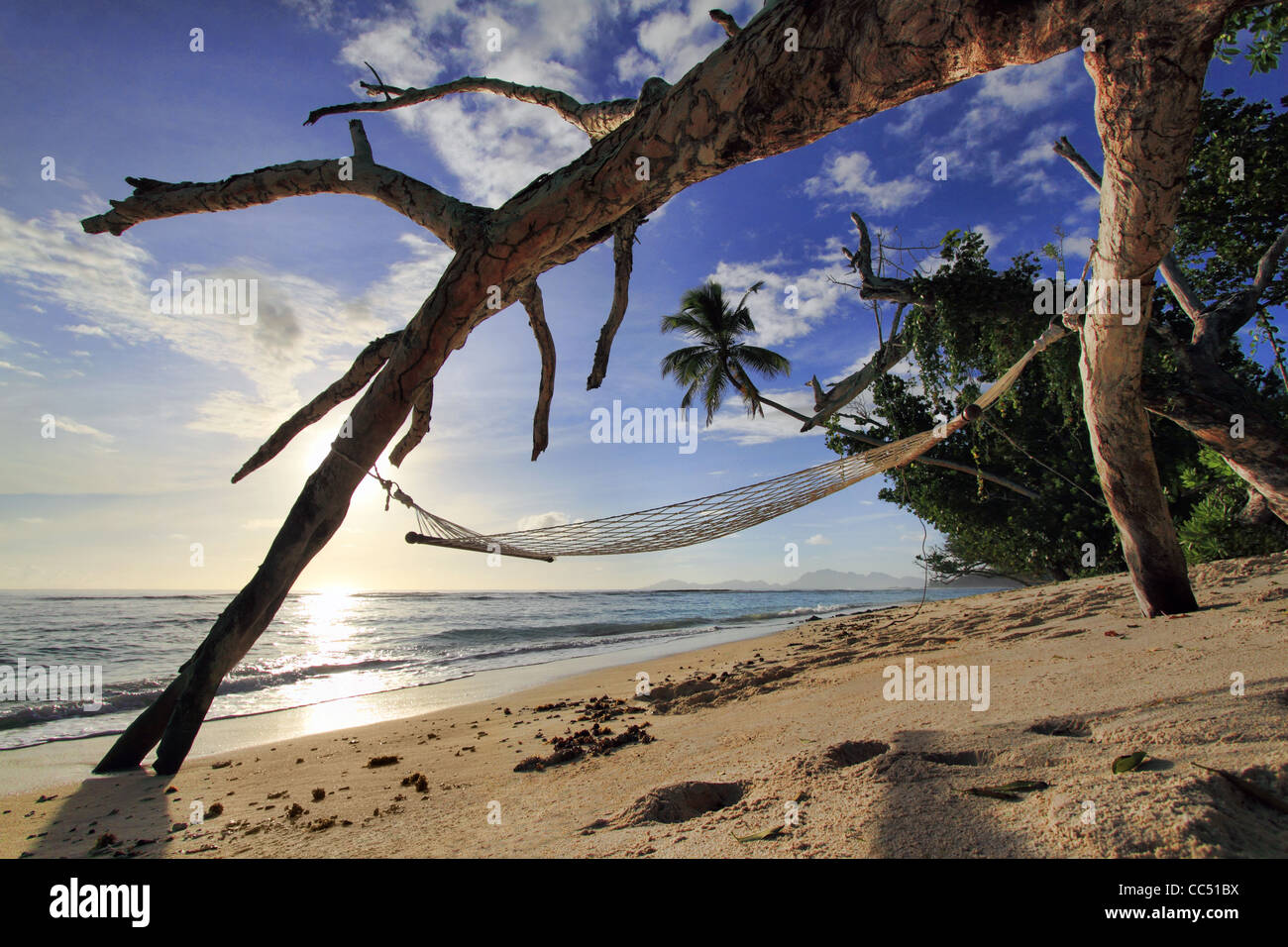 Beach in Seychelles Stock Photo
