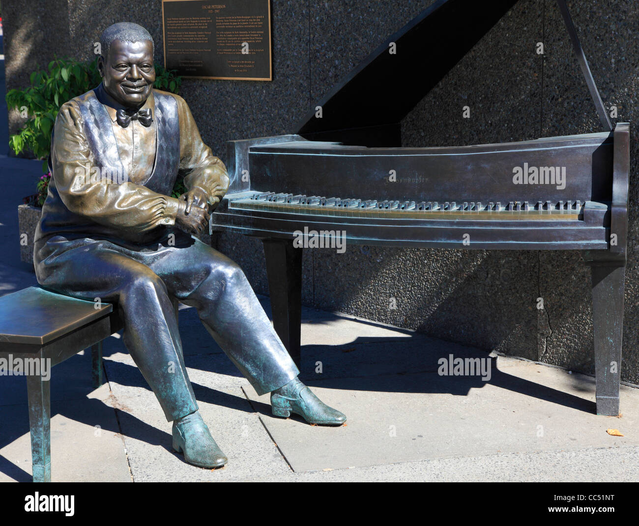 Canada, Ontario, Ottawa, Oscar Peterson, pianist, statue, Stock Photo