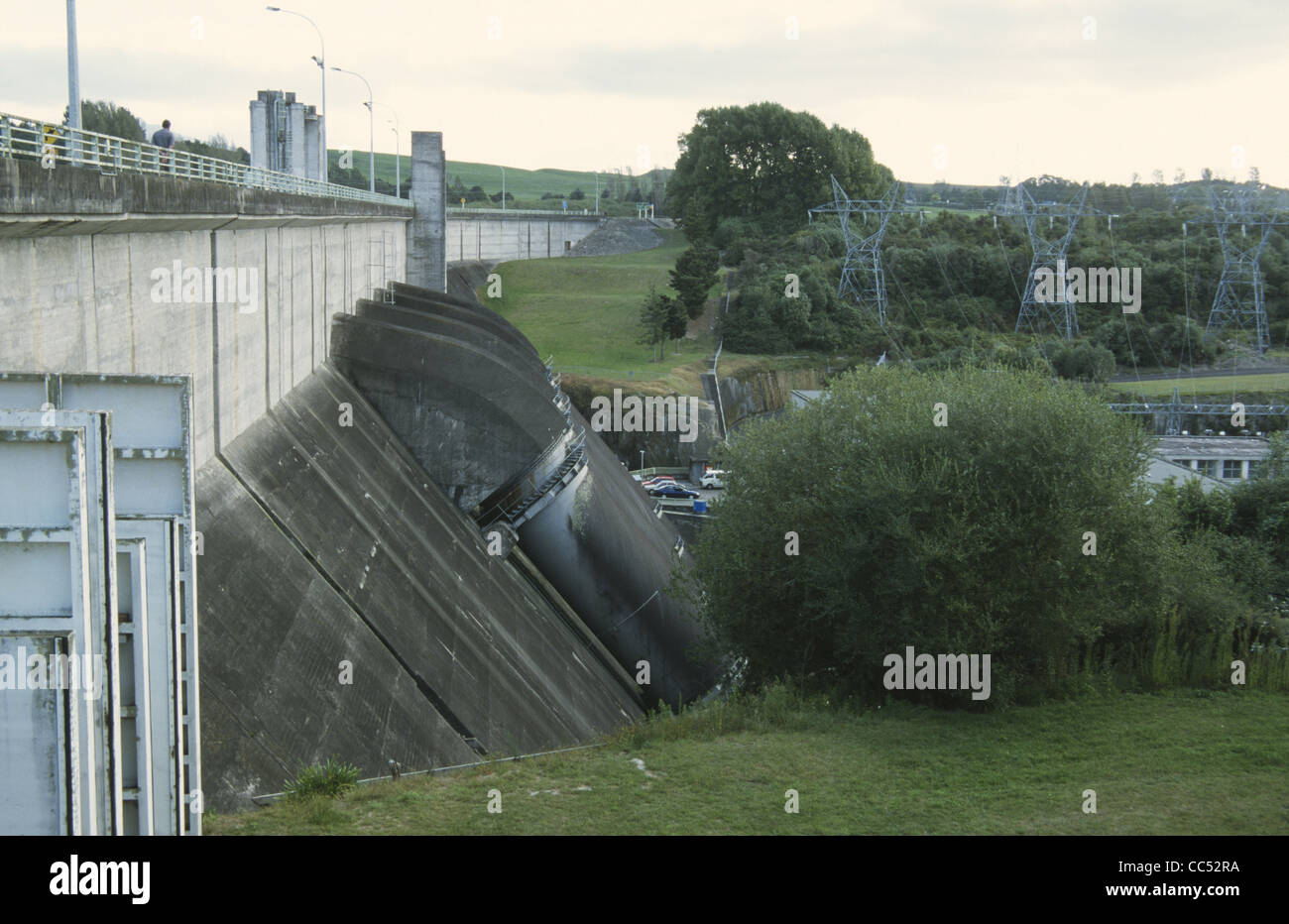 New Zealand Waikato River Whakamaru Dam Stock Photo Alamy