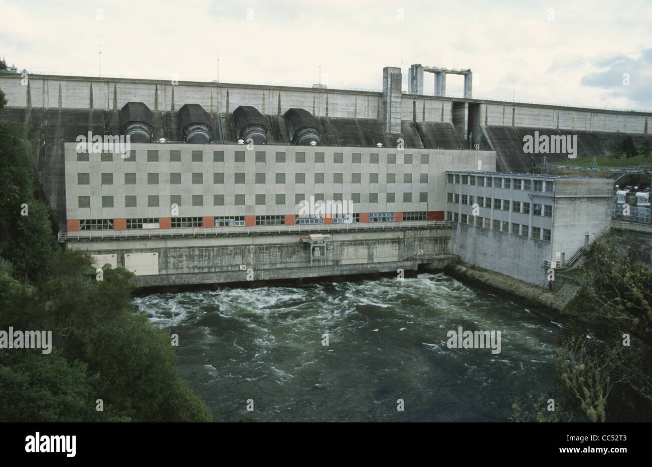 New Zealand Waikato River Whakamaru Dam Stock Photo Alamy