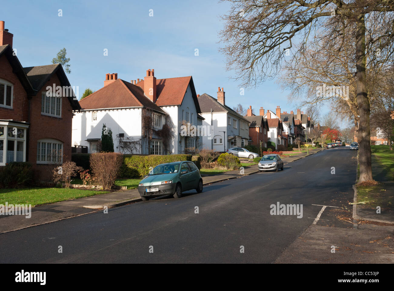 Houses in Maple Road in bournville, birmingham Stock Photo Alamy