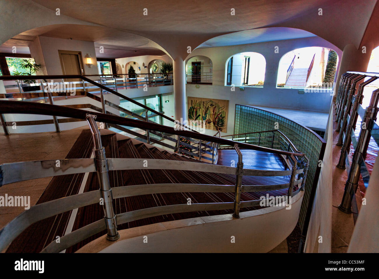 Impressive staircase to the Tivoli Hotel in Lagos, Portugal Stock Photo