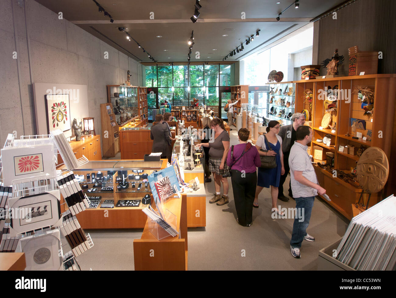 Inside the shop of The Museum of Anthropology in Vancouver Canada Stock