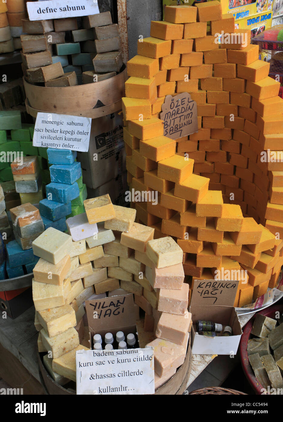 Turkey, Mardin, bazaar, soap Stock Photo Alamy