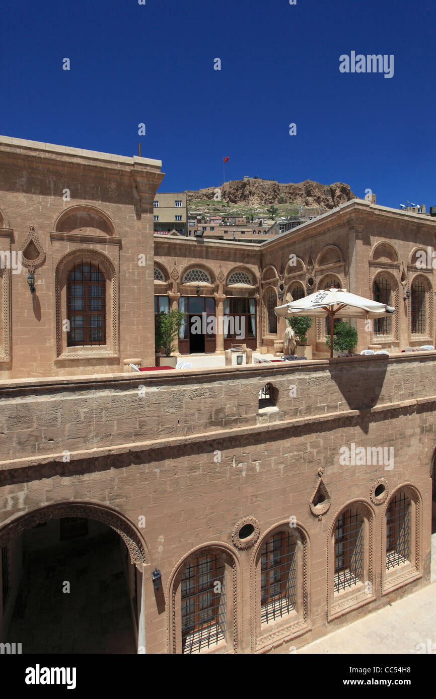 Turkey, Mardin, Antik Tatlidede hotel, patio, Stock Photo