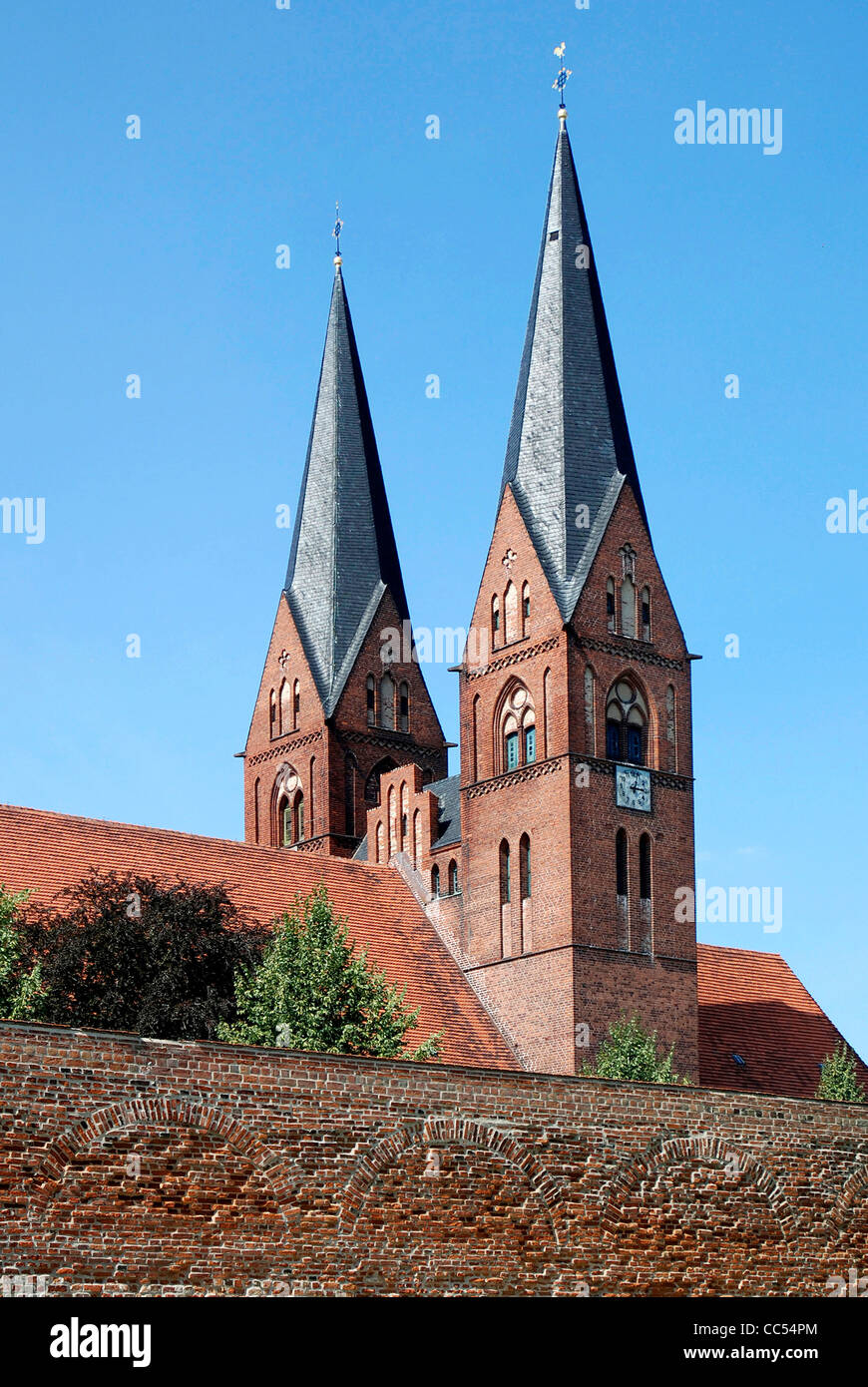 Monastery church Saint Trinitatis in the city of Neuruppin in Brandenburg. Stock Photo